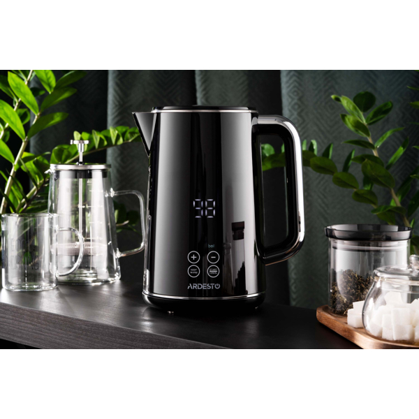 ელექტრო ჩაიდანი Ardesto EKL-X53E, 2200W, 1.7L, Electric Kettle, Black