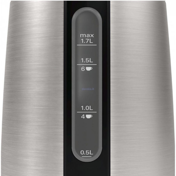 ელექტრო ჩაიდანი Bosch TWK3P420, 2400W, 1.7L, Electric Kettle, Black/Silver