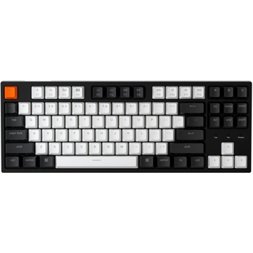 კლავიატურა Keychron C1A2, Gateron Switch Blue, Wired, USB, Gaming Keyboard, Black/White