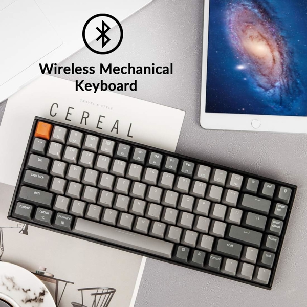 Keychron C2A1, HotSwap Gateron Red, Wireless, BT, USB, Gaming Keyboard, Black