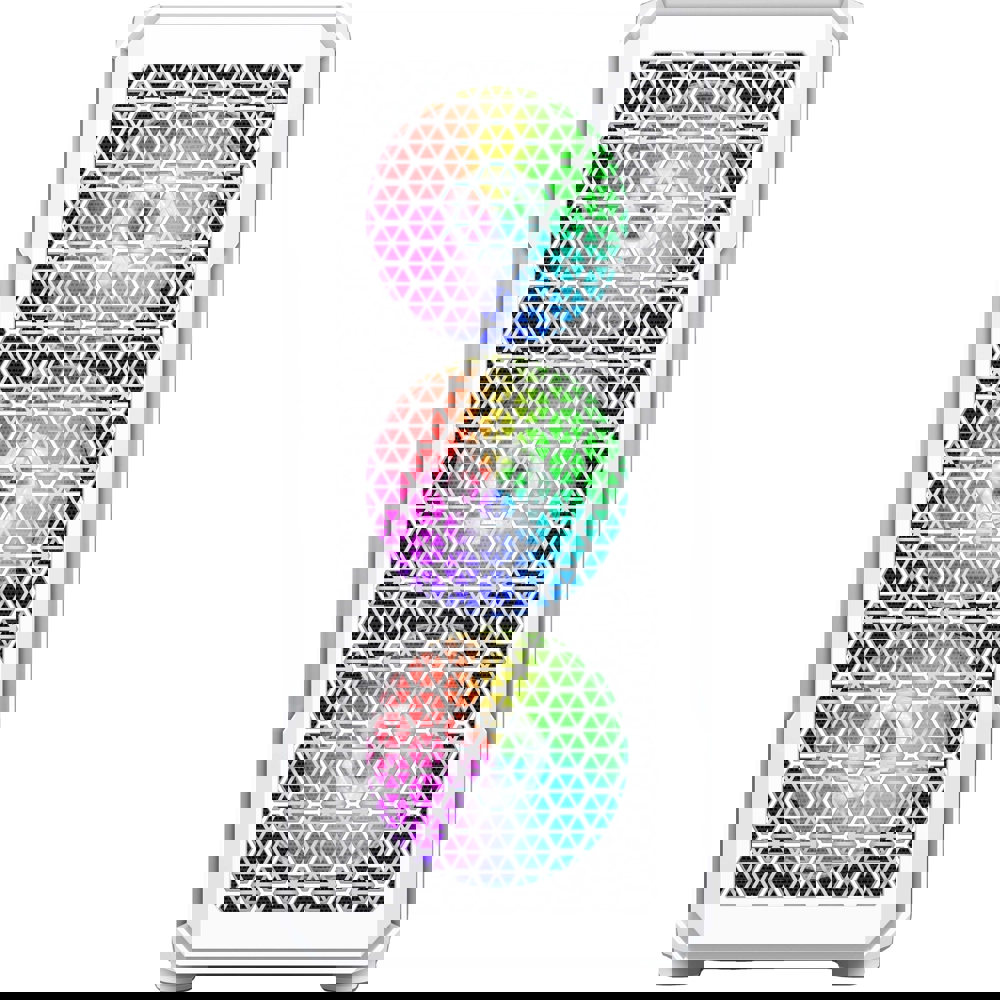 ქეისი 2E 2E-G338W Hexagon, Computer Case, MidT, ATX, M-ATX, M-ITX, 2xUSB 2.0, USB 3.2, White