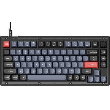 Keychron V2C2, HotSwap K Pro Blue, Wired, USB-C, Gaming Keyboard, Black