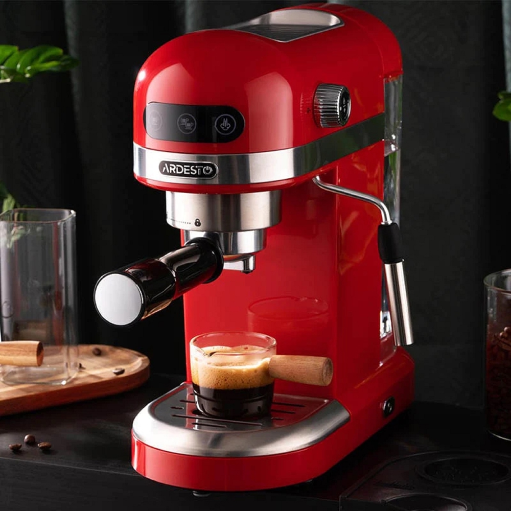 ყავის აპარატი Ardesto YCM-E1501, 1350W, 1.4L, Coffee Machine, Red