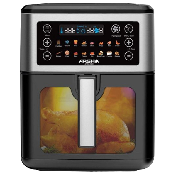 აეროგრილი Arshia AF014-2728, 1400W, 6.5L, Air Fryer, Black/Silver