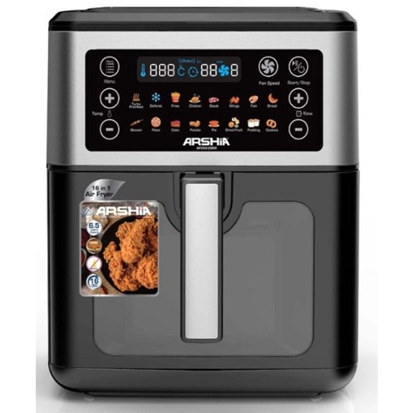 აეროგრილი Arshia AF014-2728, 1400W, 6.5L, Air Fryer, Black/Silver