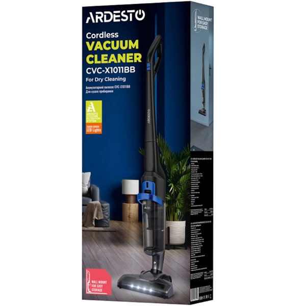 მტვერსასრუტი Ardesto CVC-X1011BB, 140W, 1L, Vacuum Cleaner, Black/Blue