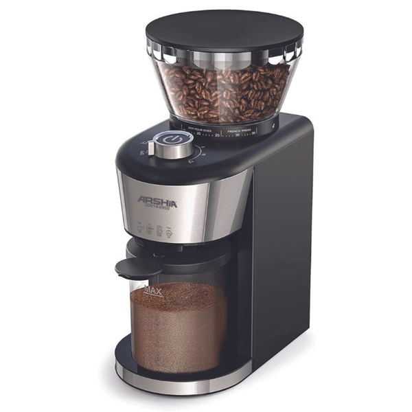 ყავის საფქვავი Arshia CG014-2959, 200W, Electric Coffee Grinder, Black/Silver