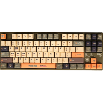 კლავიატურა Varmilo VEA87 Warrior-Soar, TTC Golden Pink Switch, Wired, USB-C, Gaming Keyboard, Colorful