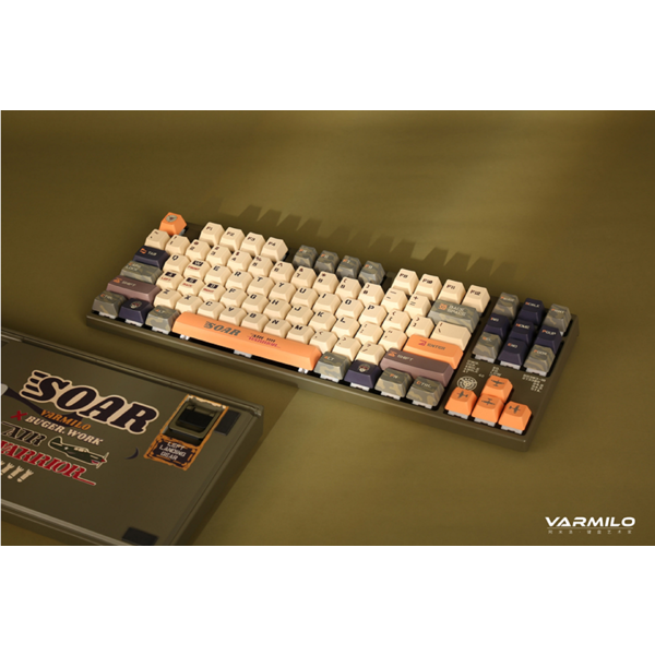 Varmilo VEA87 Warrior-Soar, TTC Golden Pink Switch, Wired, USB-C, Gaming Keyboard, Colorful
