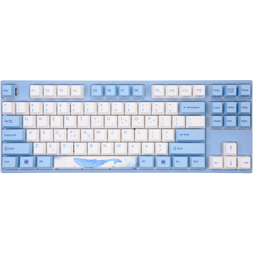 კლავიატურა Varmilo VEM87 Sea Melody, EC V2 Ivy V2, Wired, USB, Keyboard, White/Blue