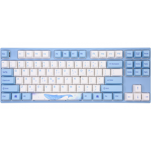 კლავიატურა Varmilo VEM87 Sea Melody, EC V2 Ivy V2, Wired, USB, Keyboard, White/Blue