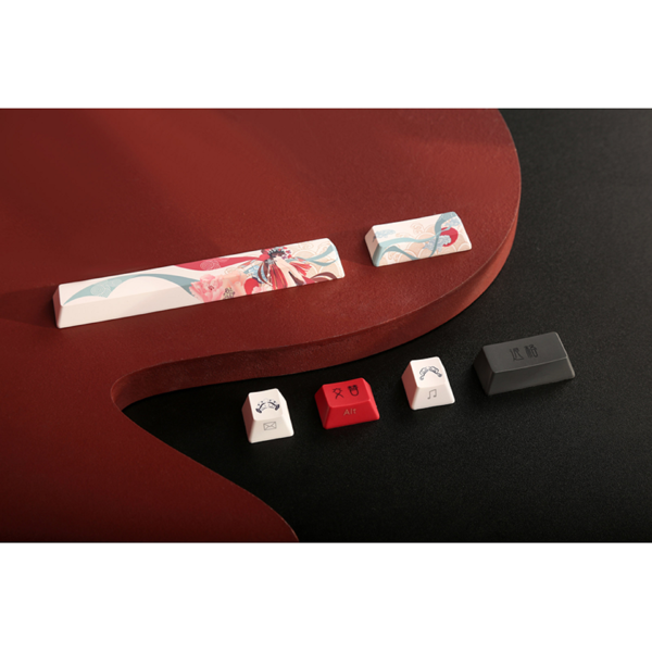 Varmilo VEA108 Beijing Opera, Cherry Mx Blue, Wireless, BT, USB-C, Keyboard, Black/Red