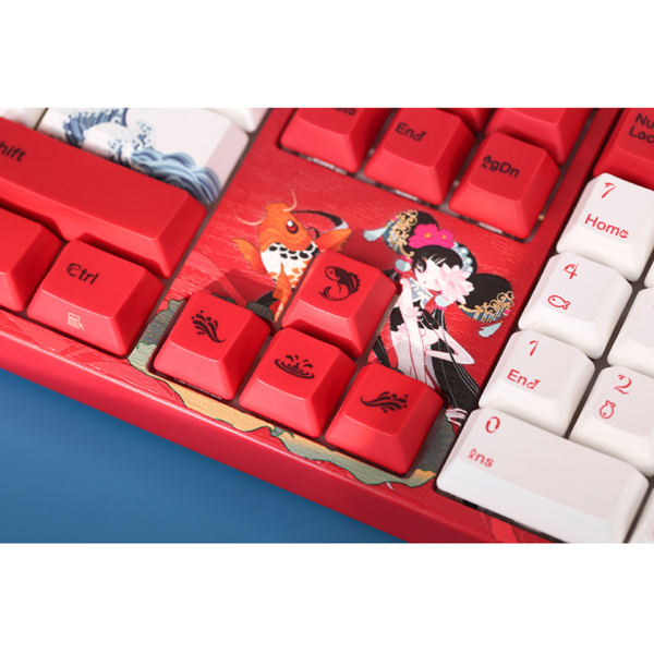 Varmilo VEA108 Koi, EC V2 Sakura, Wired, USB-C, Keyboard, Red/White