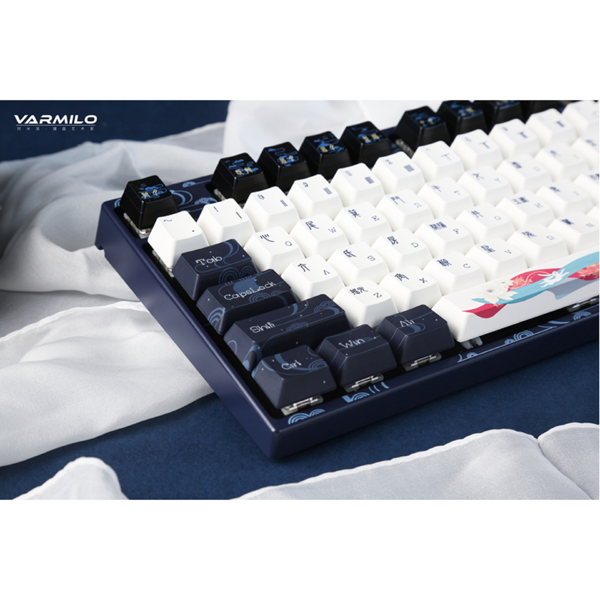 კლავიატურა Varmilo VPE87 Beijing Opera, EC V2 Sakura, Wired, USB-C, Keyboard, Blue/White