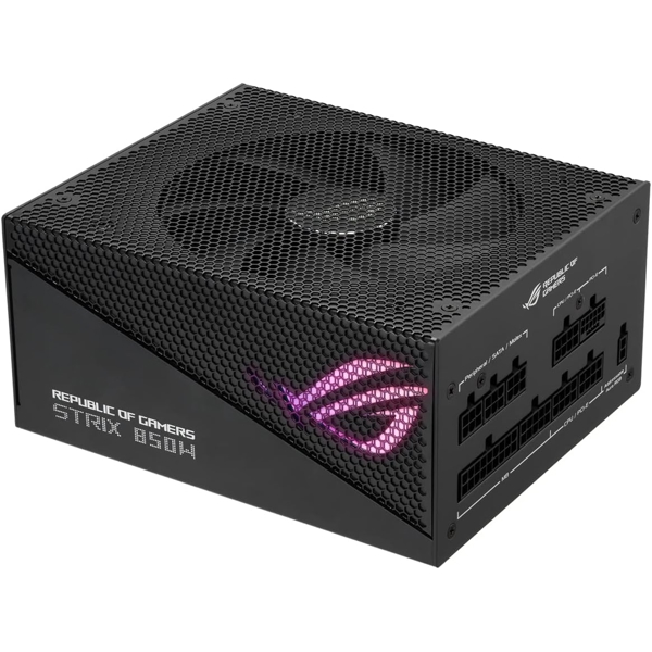 კვების ბლოკი Asus 90YE00P2-B0NA00 STRIX AURA, 850W, 80 Plus, Power Supply, Black