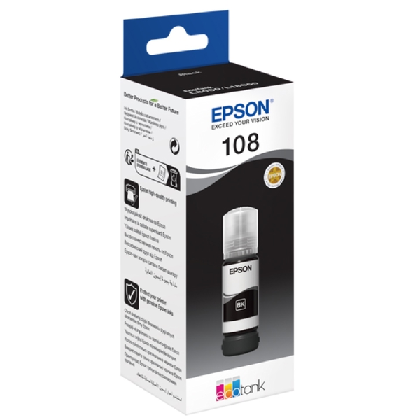 Epson 108 C13T09C14A, 3600P, Ink Cartridge, Black