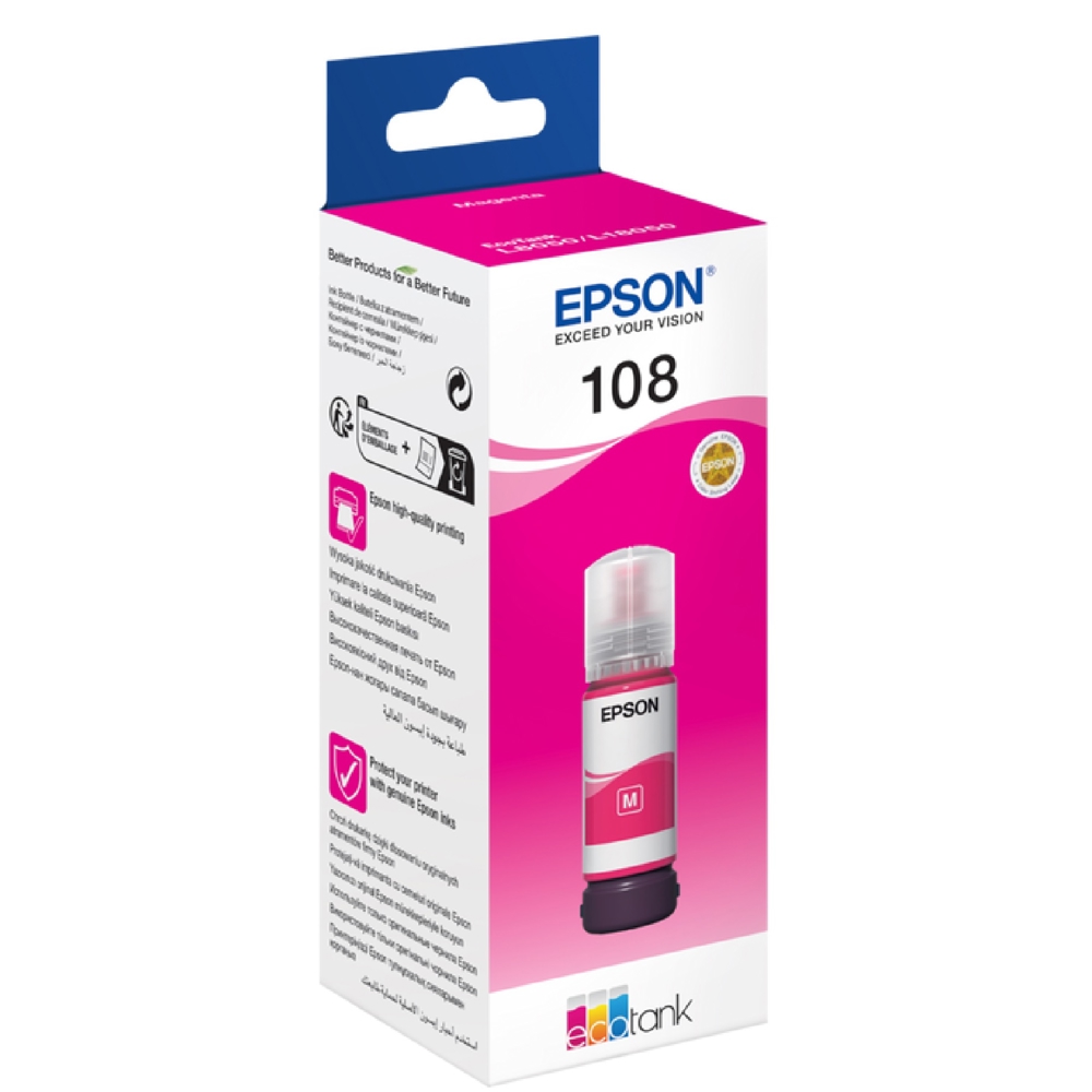 კარტრიჯის მელანი Epson 108 C13T09C34A, 7200P, Ink Cartridge, Magenta