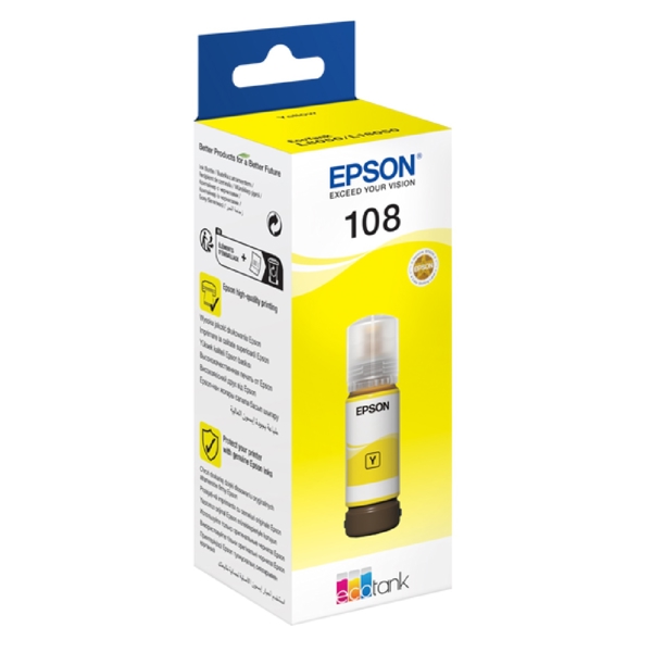 Epson 108 C13T09C44A, 7200P, Ink Cartridge, Yellow