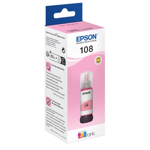 Epson 108 C13T09C64A, 7200P, Ink Cartridge, Light Magenta