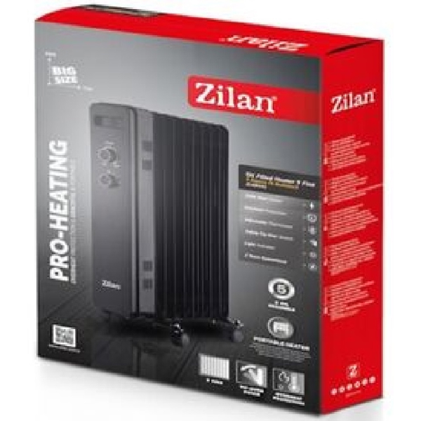 Zilan ZLN8443, 2000W, Oil Radiator, Black