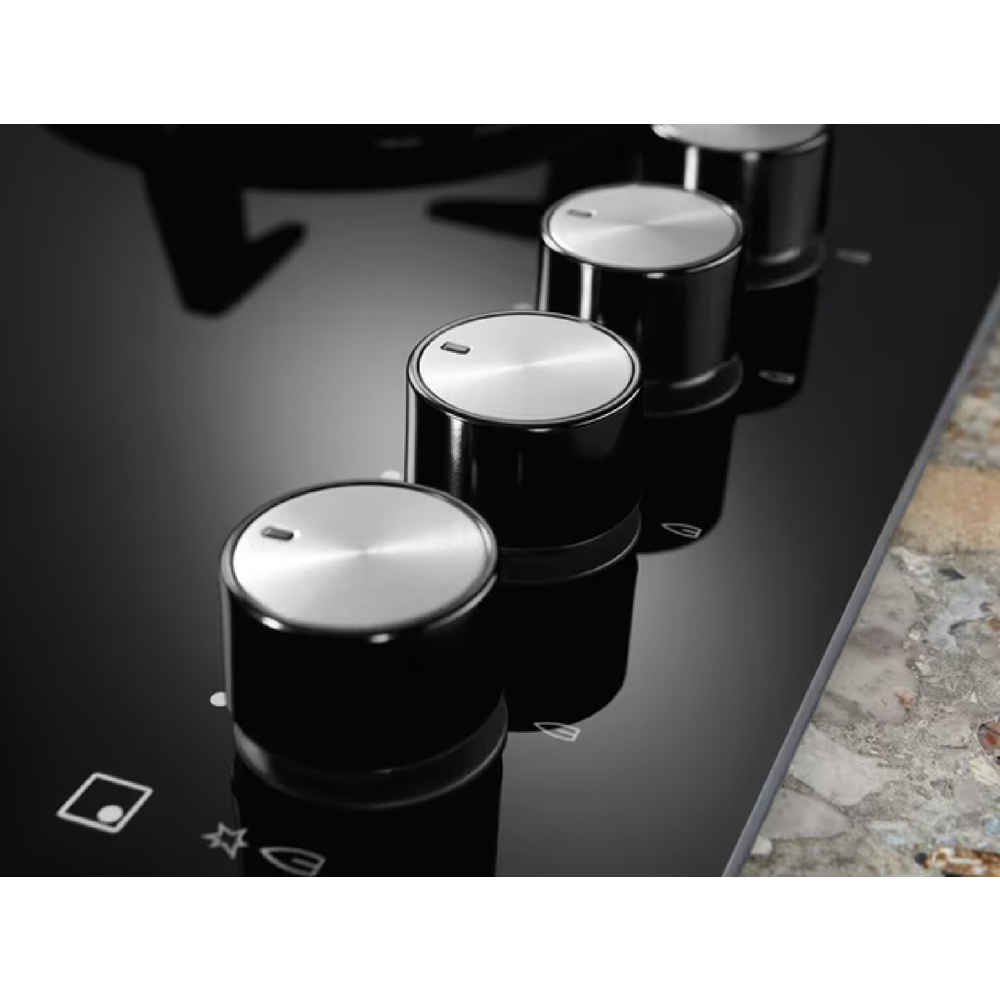 ჩასაშენებელი გაზის ქურის ზედაპირი Electrolux KGG6437K, Built-in Gas Cooktop, Black