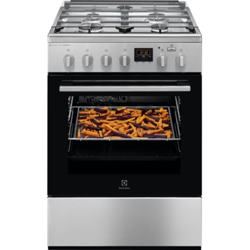 გაზქურა Electrolux LKK660200X, 4 Gas, Oven, Silver