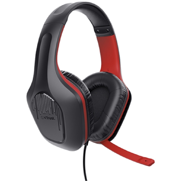 ყურსასმენი Trust 24995 GXT415S ZIROX, Gaming Headset, Wired, 3.5mm, Black/Red