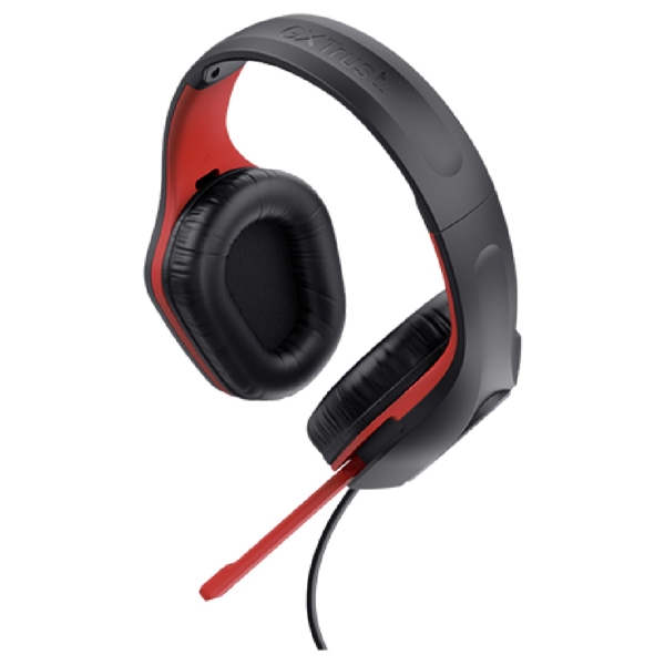 ყურსასმენი Trust 24995 GXT415S ZIROX, Gaming Headset, Wired, 3.5mm, Black/Red