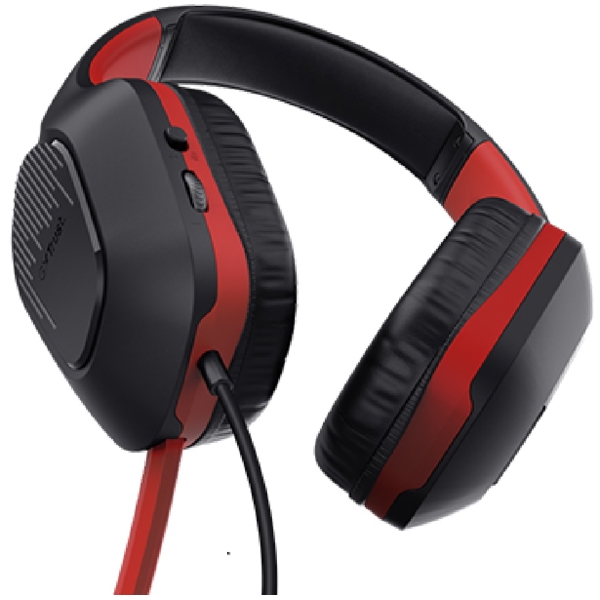 ყურსასმენი Trust 24995 GXT415S ZIROX, Gaming Headset, Wired, 3.5mm, Black/Red