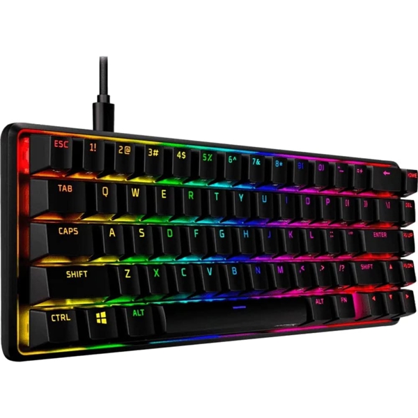 კლავიატურა HyperX 4P5D6AA, HX Red Linear, Wired, USB, Gaming Keyboard, Black