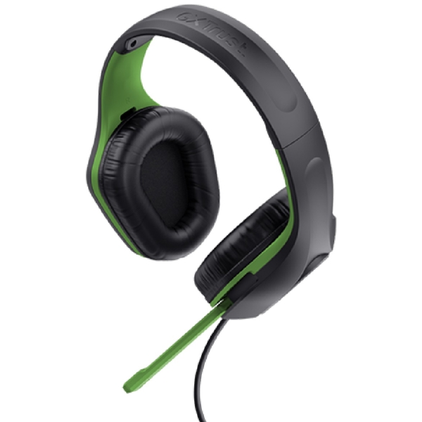 ყურსასმენი Trust 24994 GXT415X ZIROX, Wired, 3.5mm, Black/Green