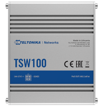 Teltonika TSW100000000, 5-Port Gigabit, PoE + Switch, White