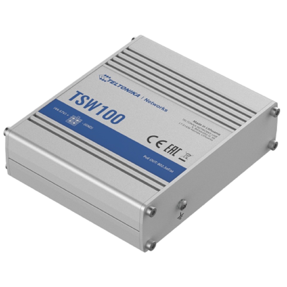 Teltonika TSW100000000, 5-Port Gigabit, PoE + Switch, White