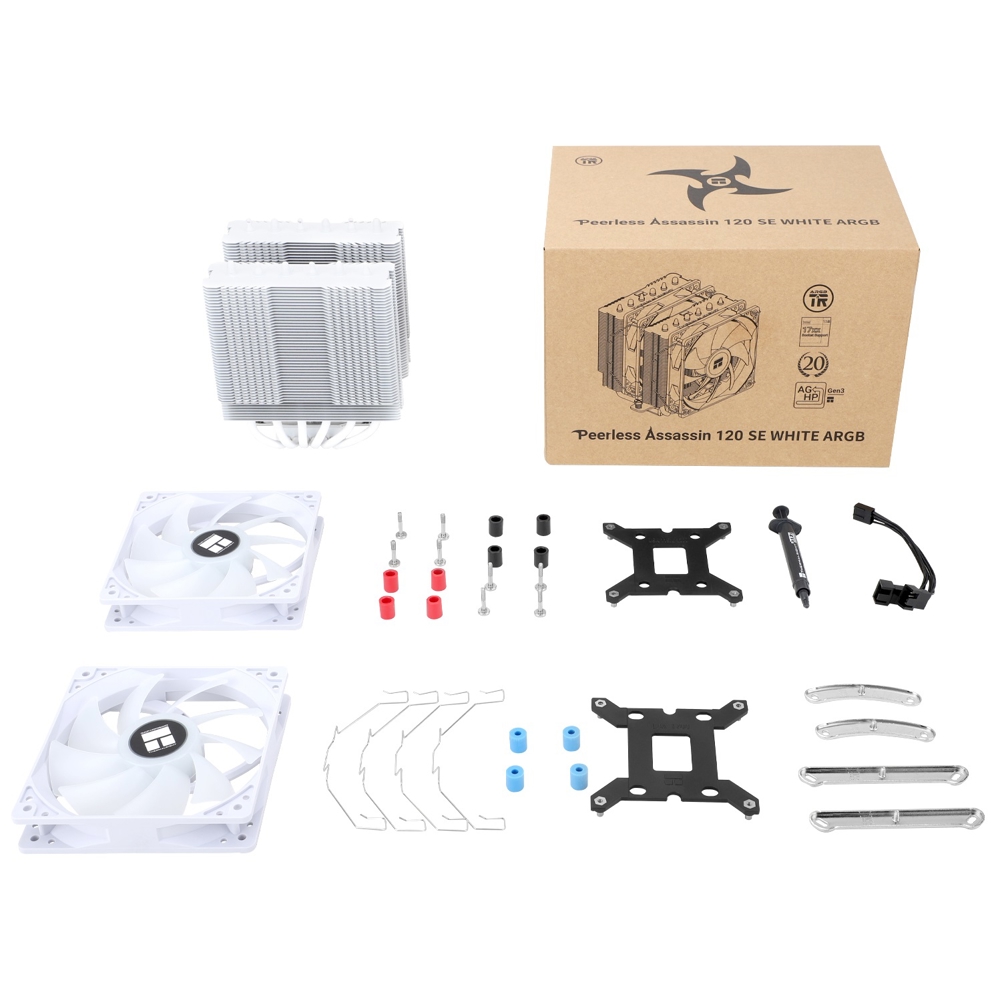 ქულერი ThermalRight TR-PA-120-SE-W-ARGB, 120mm, 1550RPM, Cooler, White