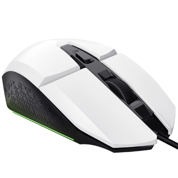 Trust 25066 GXT109W FELOX, Wired, USB, Gaming Mouse, White