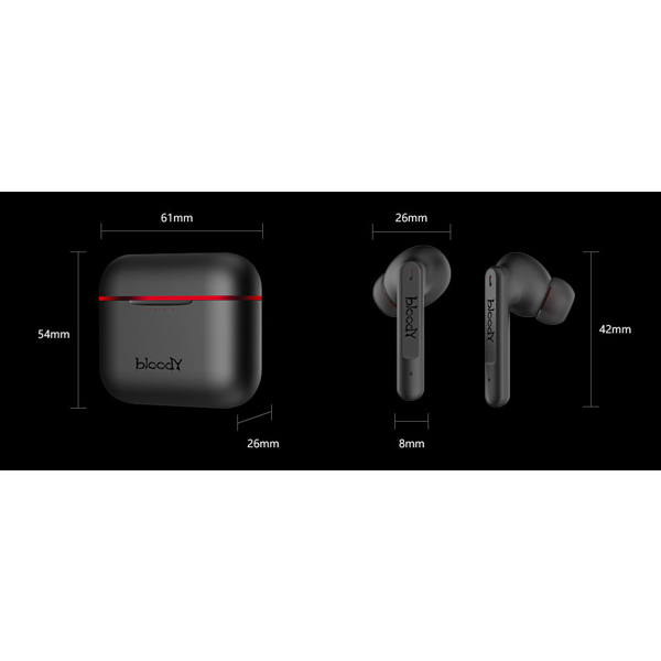 A4tech M90 Bloody, Gaming Earphones, Wireless, Bluetooth, Black/Red