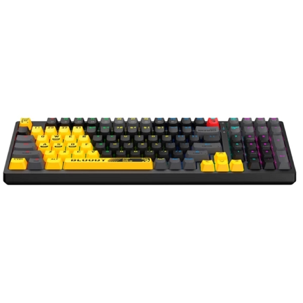 კლავიატურა A4tech S98 Bloody Sports, Wired, RGB, USB, Gaming Keyboard, Black/Yellow