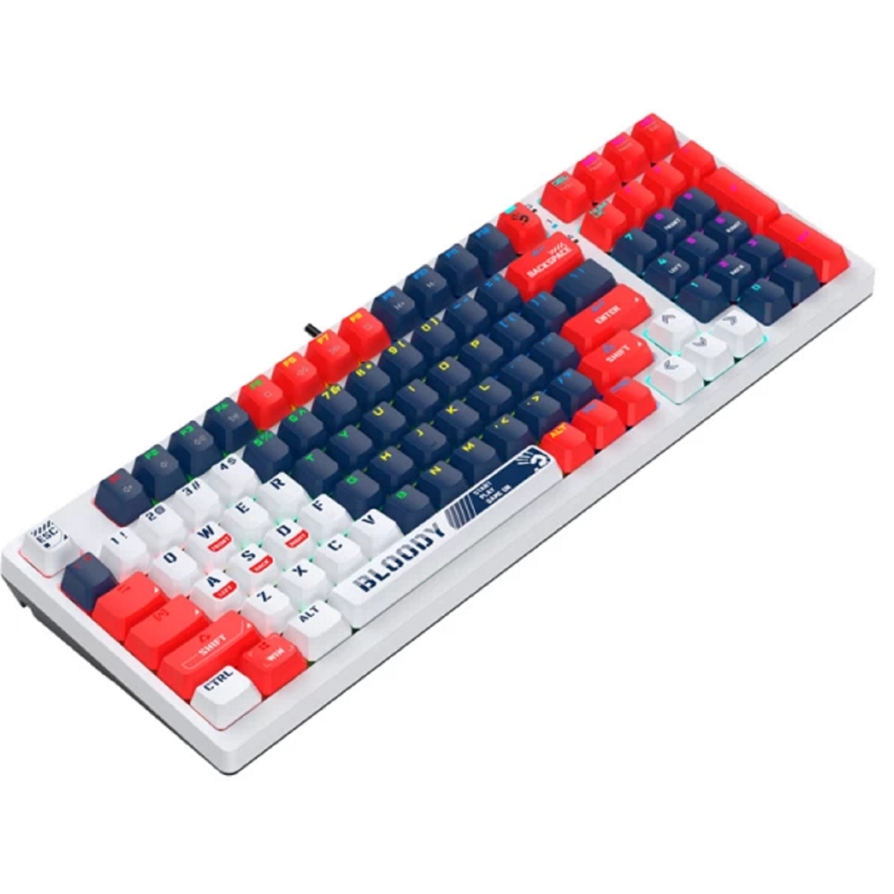 კლავიატურა A4tech S98 Bloody Sports, Wired, RGB, USB, Gaming Keyboard, White