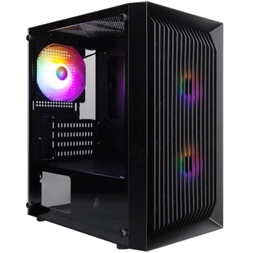 1STPlayer 1STPLR-BS-2-3F1-BK, Computer Case, MidT, M-ATX, ITX, USB 3.0, 2xUSB 2.0, Black