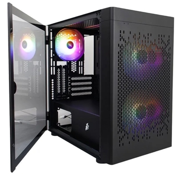 1STPlayer 1STPLR-D3-B-BK-2F1P-1F1, Computer Case, MidT, Micro-ATX , Mini-ITX, USB 3.0, 2xUSB 2.0, Black