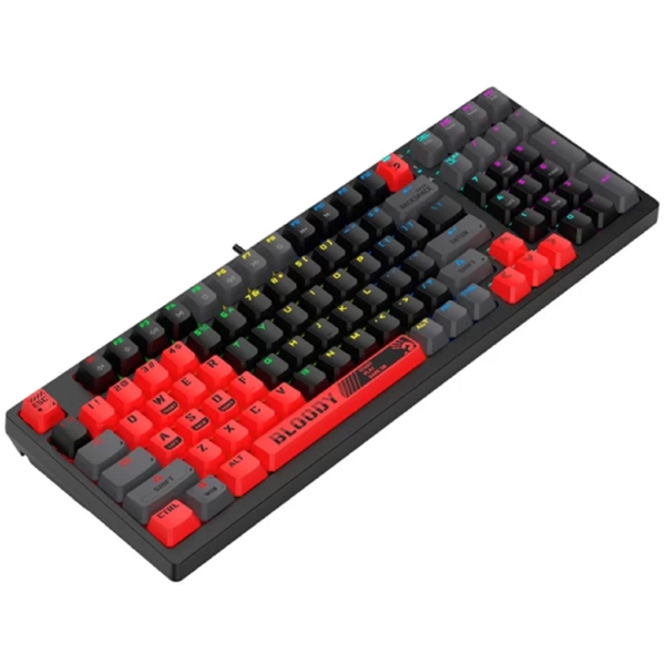 A4tech S98 Bloody Sports, Wired, RGB, USB, Gaming Keyboard, Black/Red