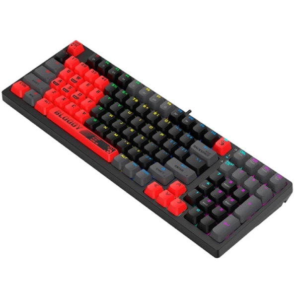 A4tech S98 Bloody Sports, Wired, RGB, USB, Gaming Keyboard, Black/Red