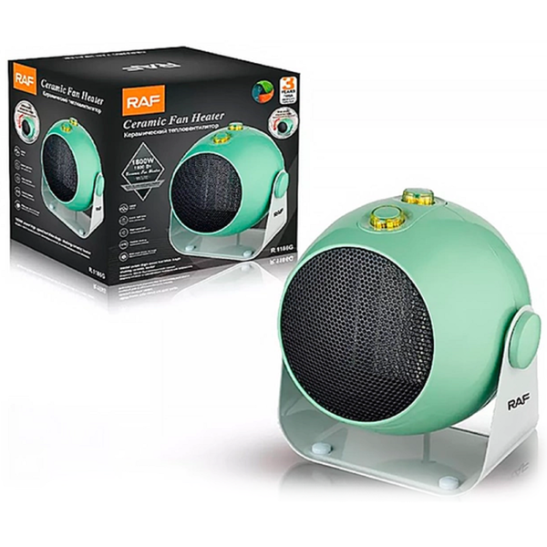 თბოვენტილატორი Raf R.1186G, 1800W, Fan, Green