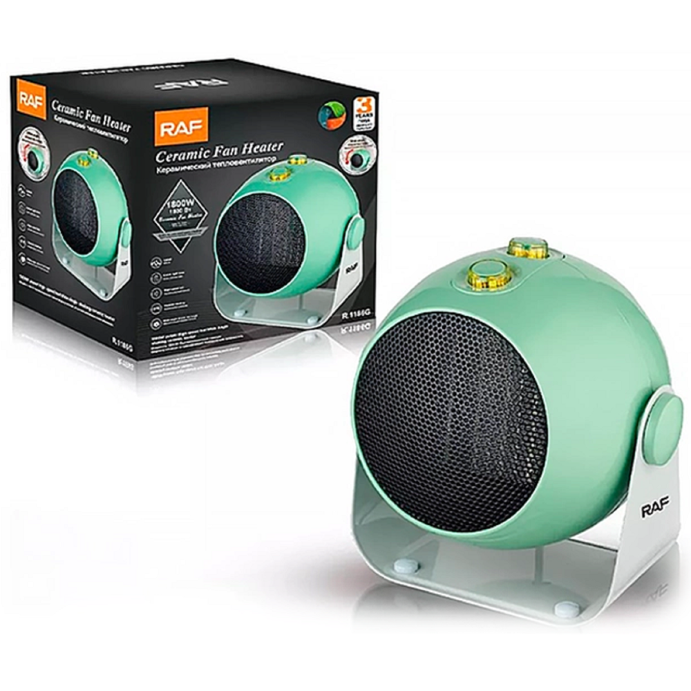 თბოვენტილატორი Raf R.1186G, 1800W, Fan Heater, Green