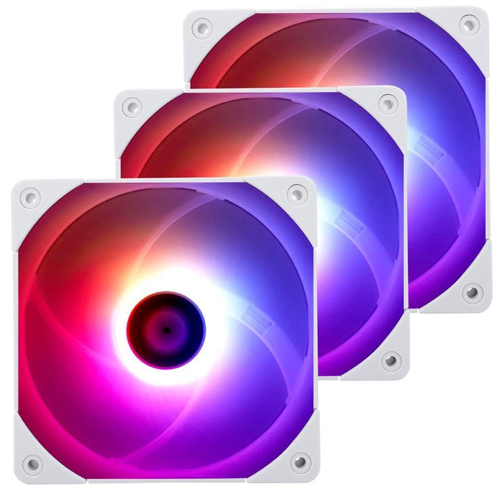 ქულერი ThermalRight TR-TL-C12W-S*3, RGB, 120mm, 1500RPM, Cooler, White
