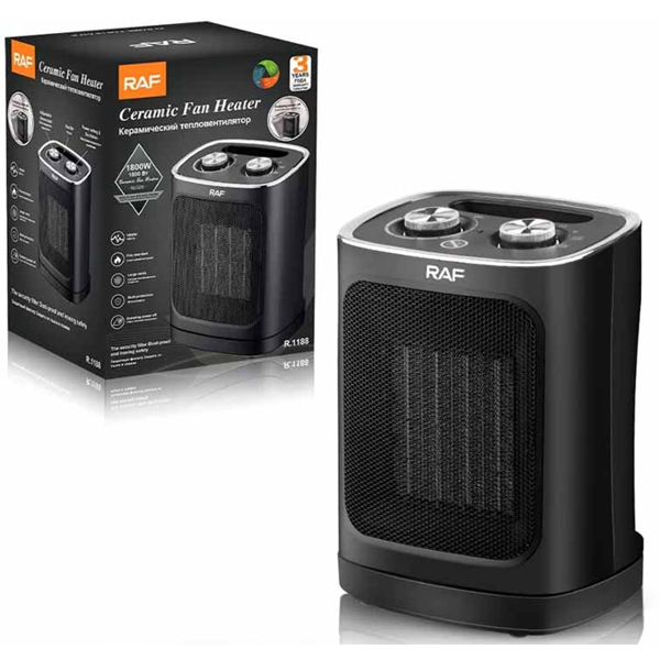 თბოვენტილატორი Raf R.1188B, 1800W, Fan, Black