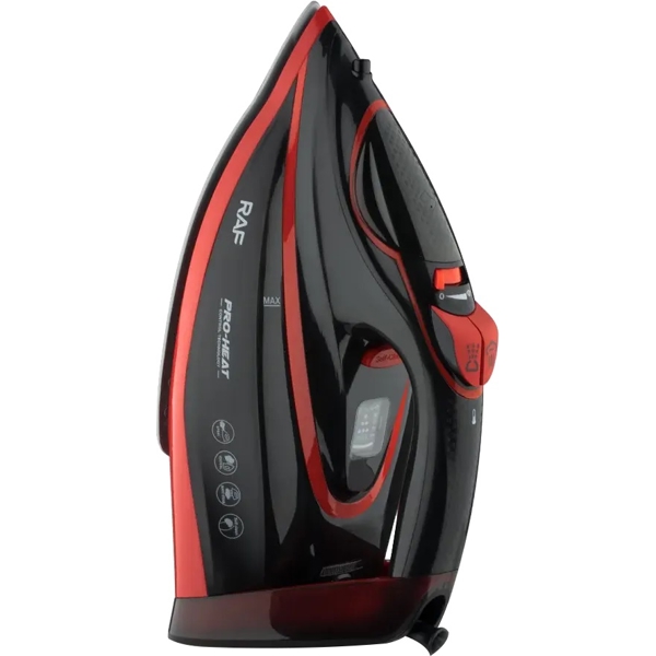 ორთქლის უთო Raf R.1140, 2600W, 320ML, Steam Iron, Black/Red