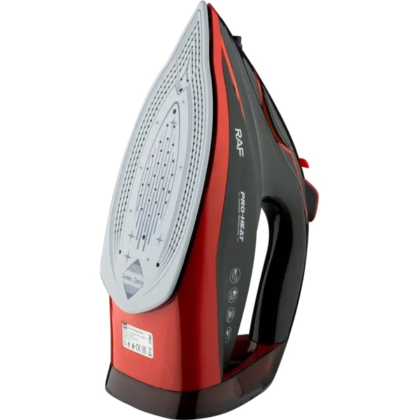 ორთქლის უთო Raf R.1140, 2600W, 320ML, Steam Iron, Black/Red