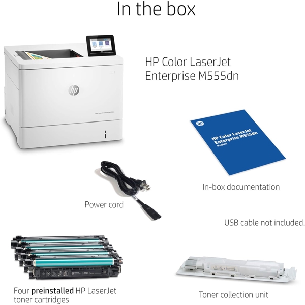 პრინტერი HP 7ZU78A LaserJet M555dn, A4, USB, Ethernet, White