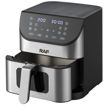 აეროგრილი Raf R.5337, 1500W, 8L, Air Fryer, Black/Silver